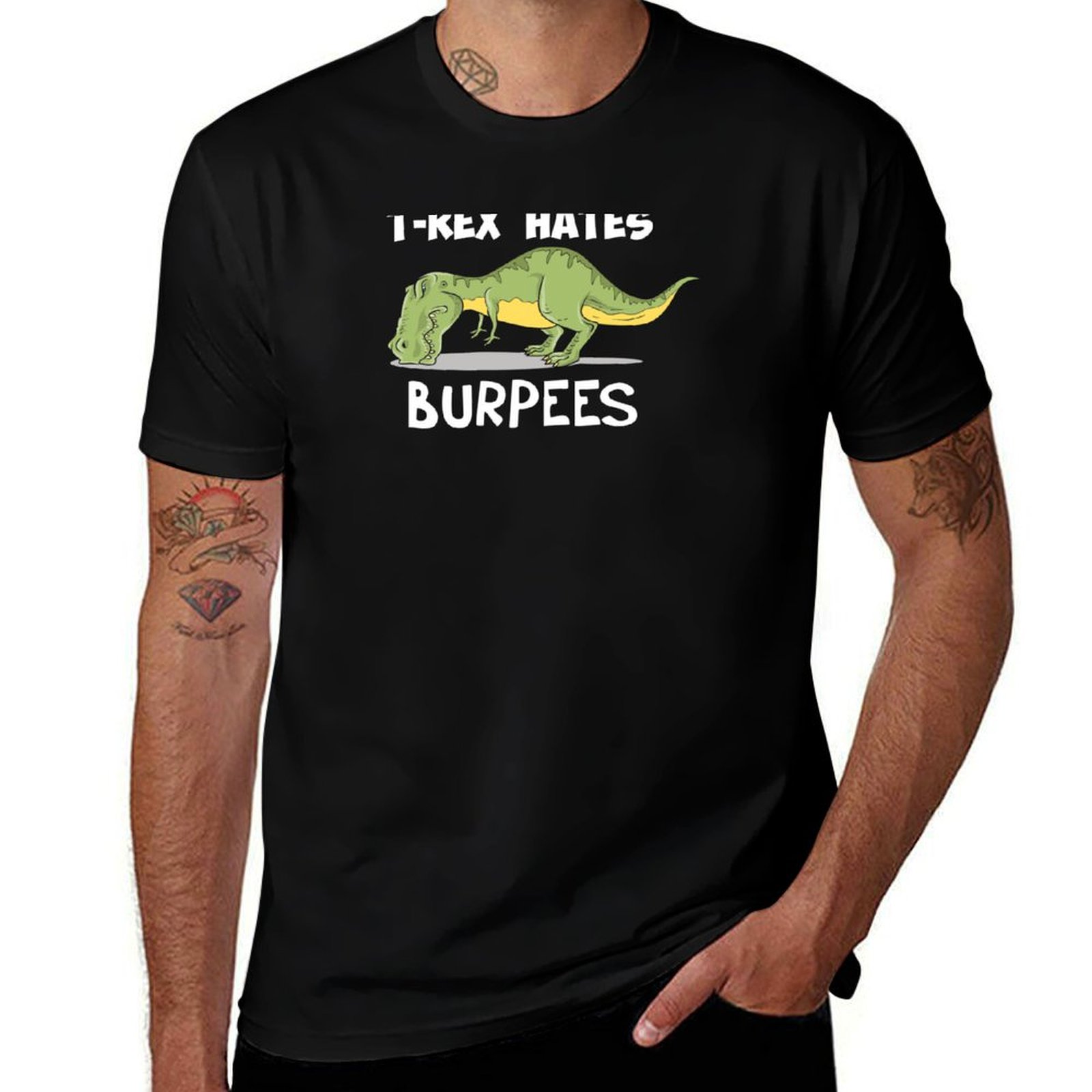 Crossfit Mayhem - T-Rex Hates Burpees T-shirt Zonwerende outdoor-T-shirt